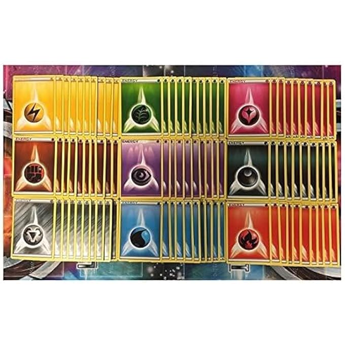 rayihni POKEMON TCG: 90 BASIC ENERGY CARDS LOT: 10 OF EACH TYPE - Image 1